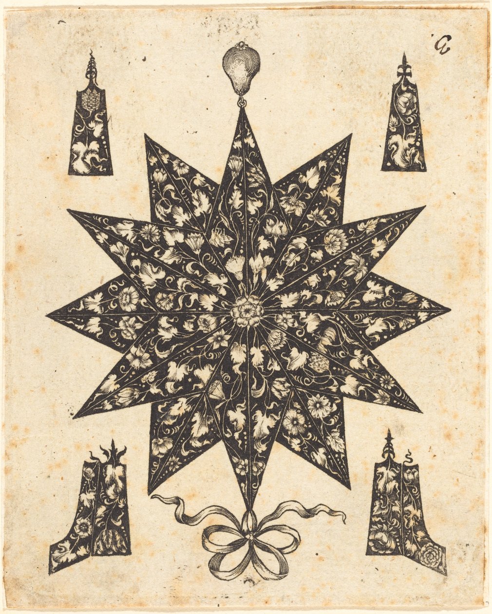 Estrella Adornada con Flores de Johannes Hanias
