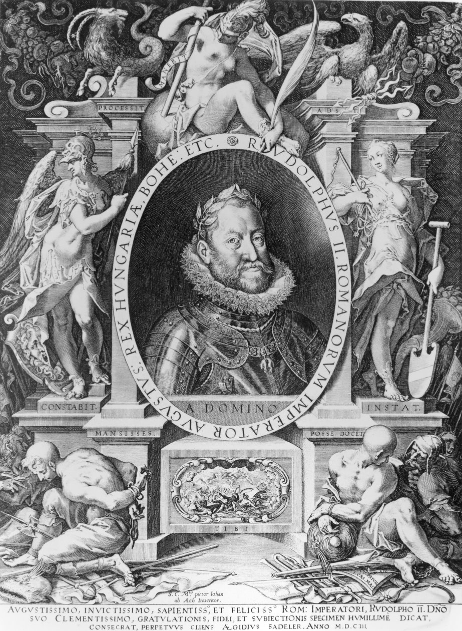 Retrato de Rodolfo II (1576-1612) de Johannes Hausser von Ach