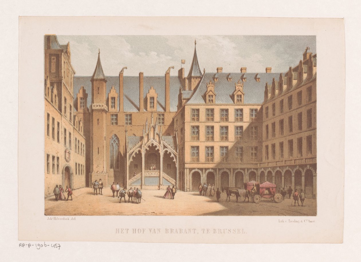 Patio del Palacio de la Koudenberg
Tribunal de Brabante, Bruselas (título en el objeto) de Johannes Hilverdink