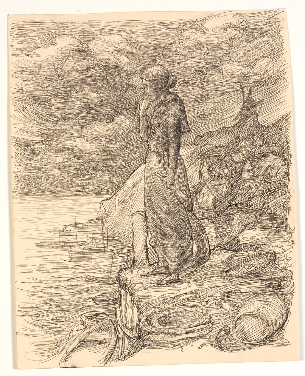 Ilustración para Alfred Tennyson "Enoch Arden" de Johannes Holbek