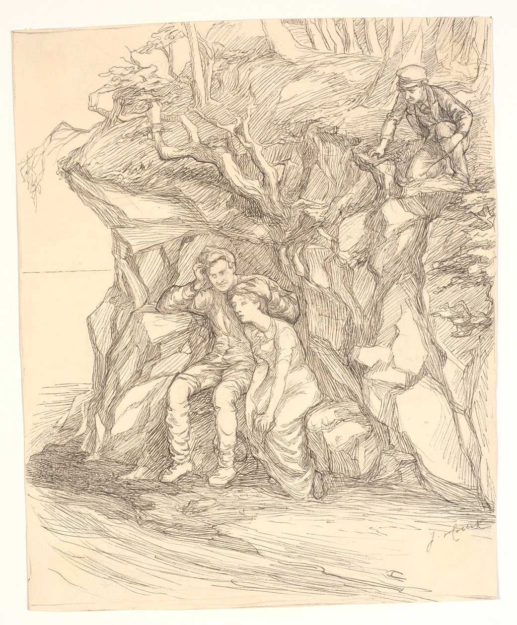 Ilustración para "Enoch Arden" de Alfred Tennyson de Johannes Holbek