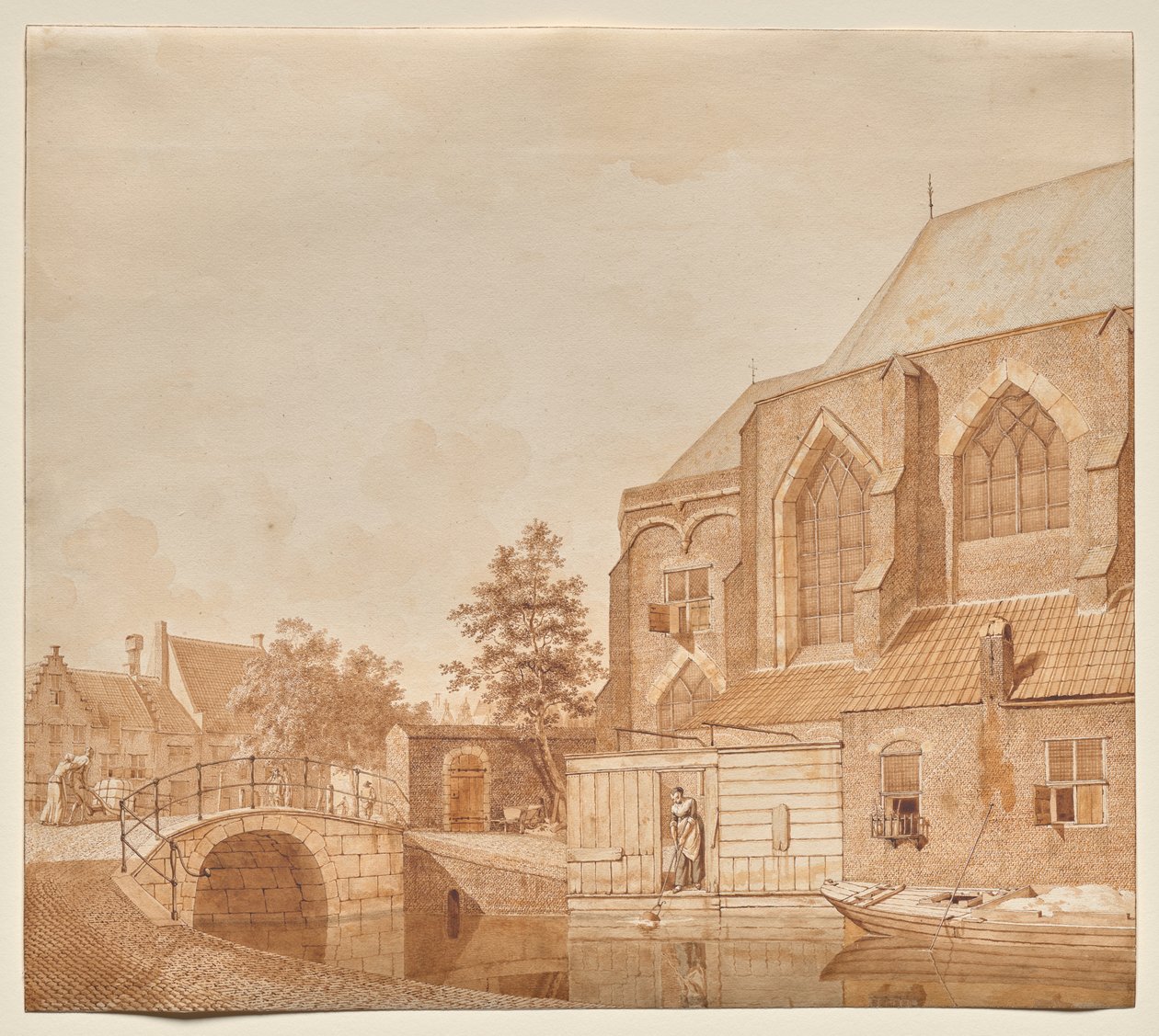 Una vista de la nueva iglesia, Delft de Johannes Huibert Prins