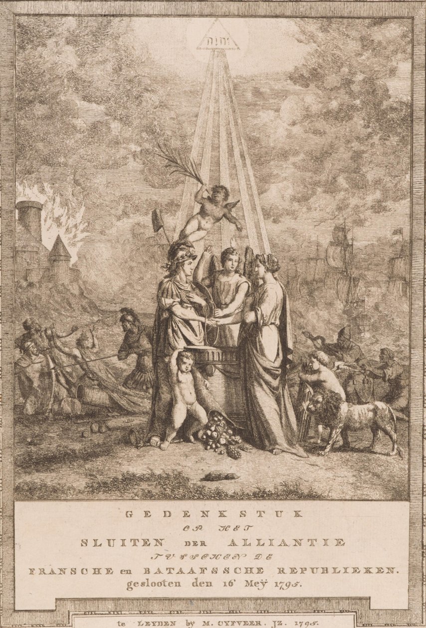 Obra conmemorativa de la conclusión de la alianza entre las Repúblicas Francesa y Bátava (16 de mayo de 1795) de Johannes Huibert Prins