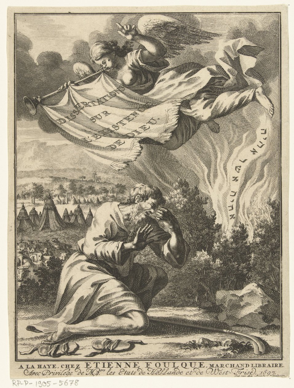 Moisés en la Zarza Ardiente Portada de Isaac Jaquelot, Dissertations sur l