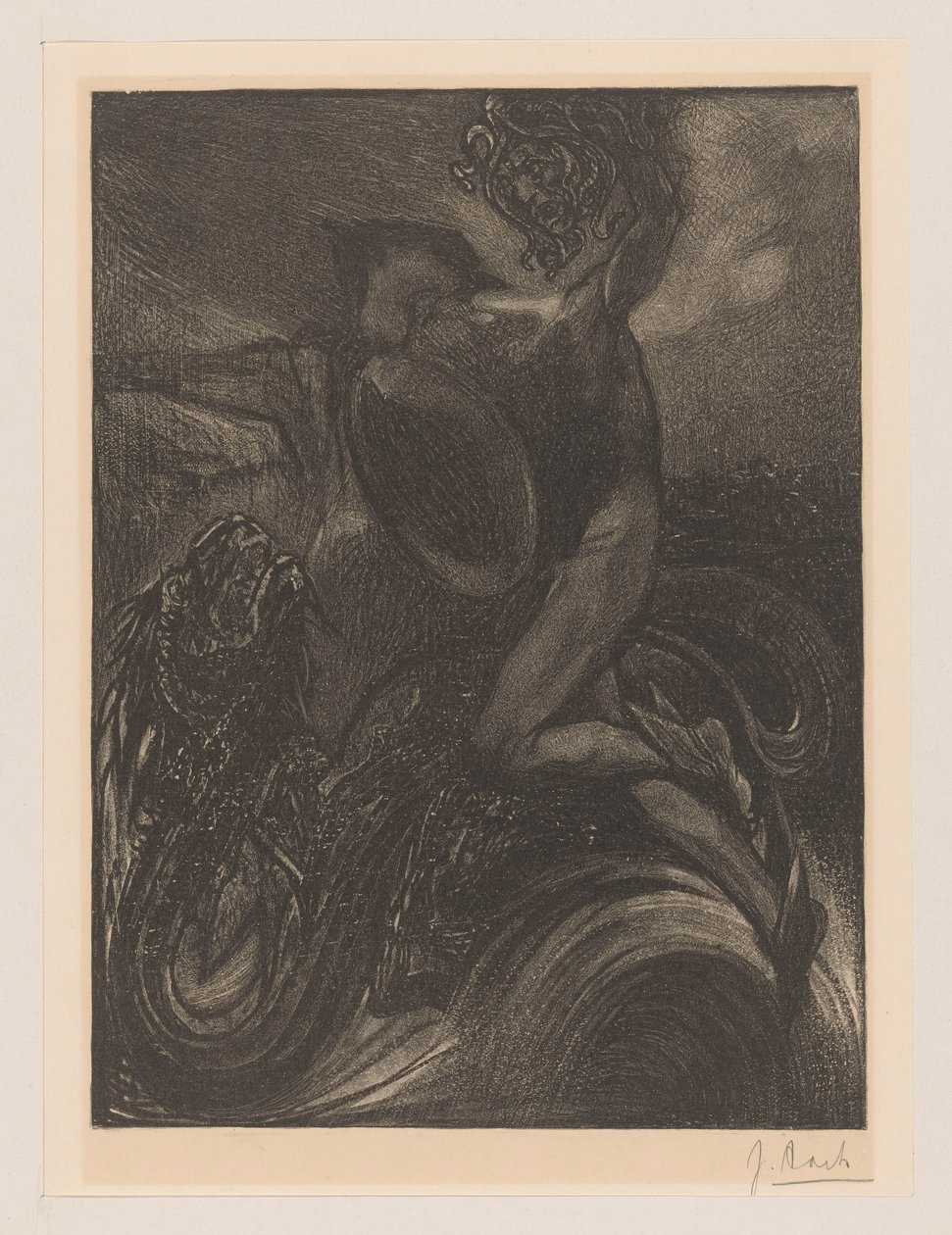 Perseo y el monstruo marino de Johannes Josephus Aarts (signed by artist)