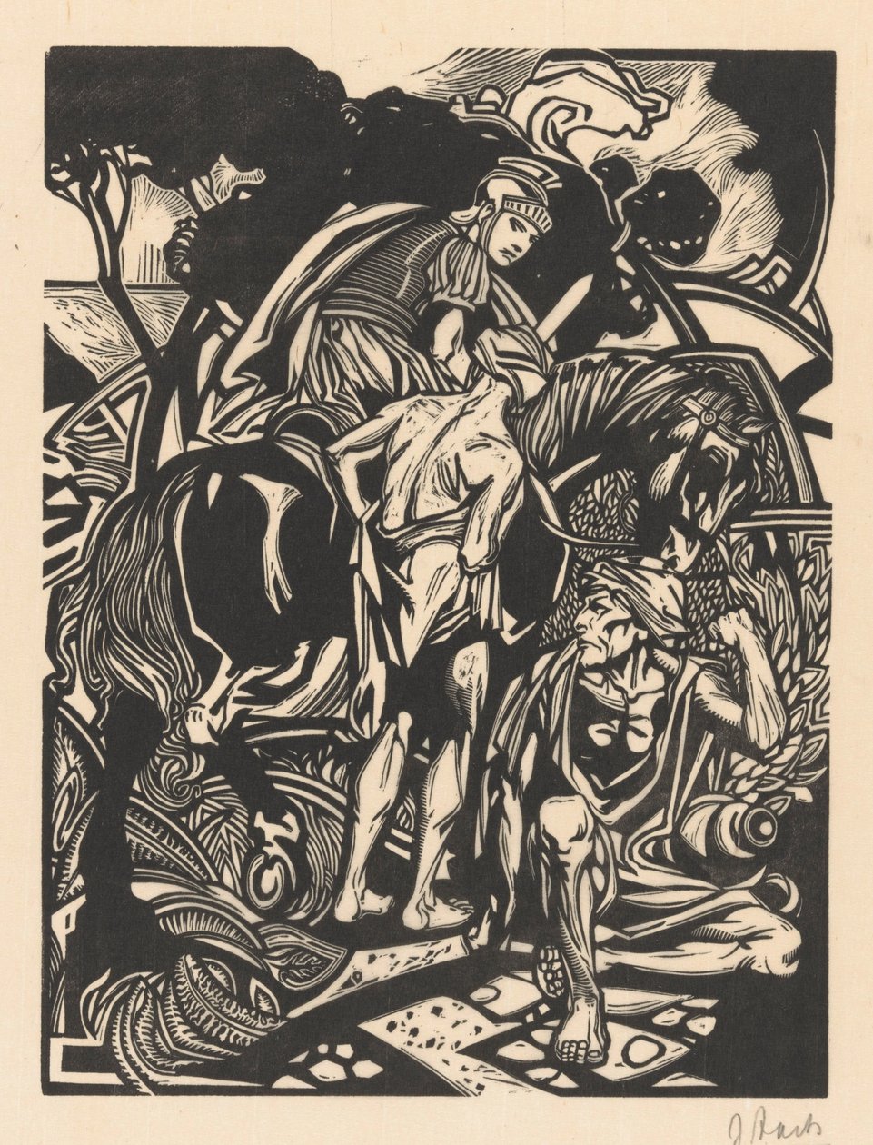 Jinete romano a caballo de Johannes Josephus Aarts (signed by artist)