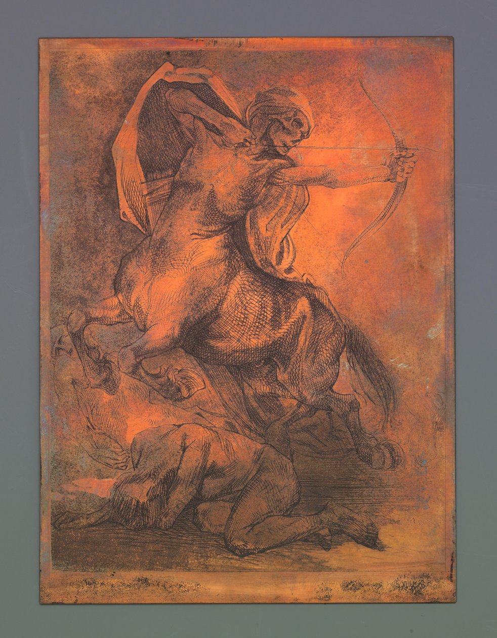 La muerte como centauro con arco y flecha de Johannes Josephus Aarts