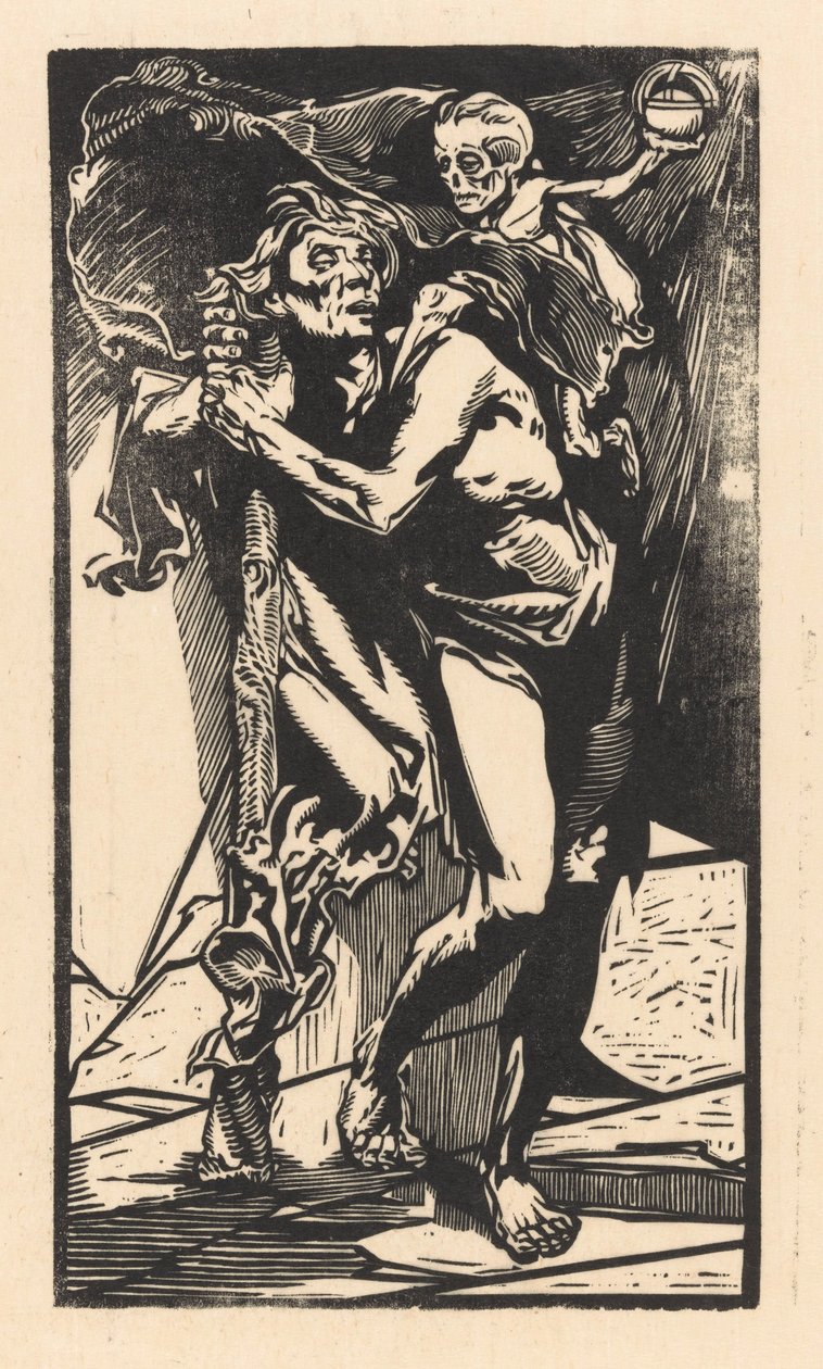 Hombre con la muerte a cuestas de Johannes Josephus Aarts