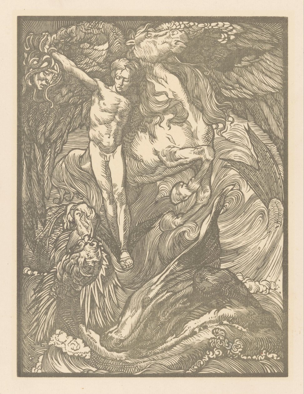 Perseo y el monstruo marino
Perseo y el Dragón, impresión sobre papel holandés de Johannes Josephus Aarts