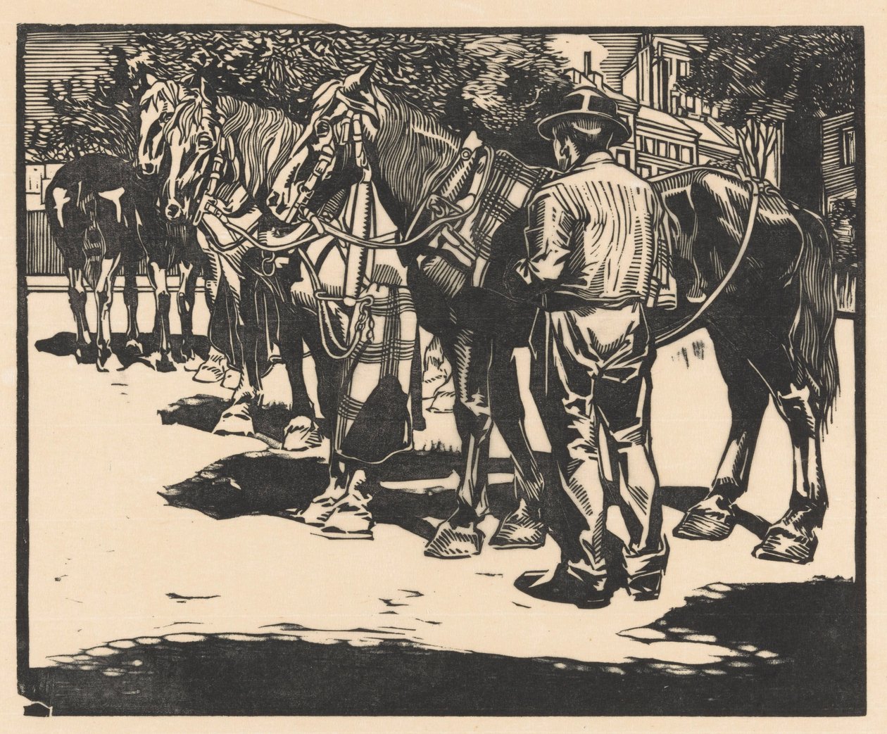 Montar a caballo en una plaza de Johannes Josephus Aarts