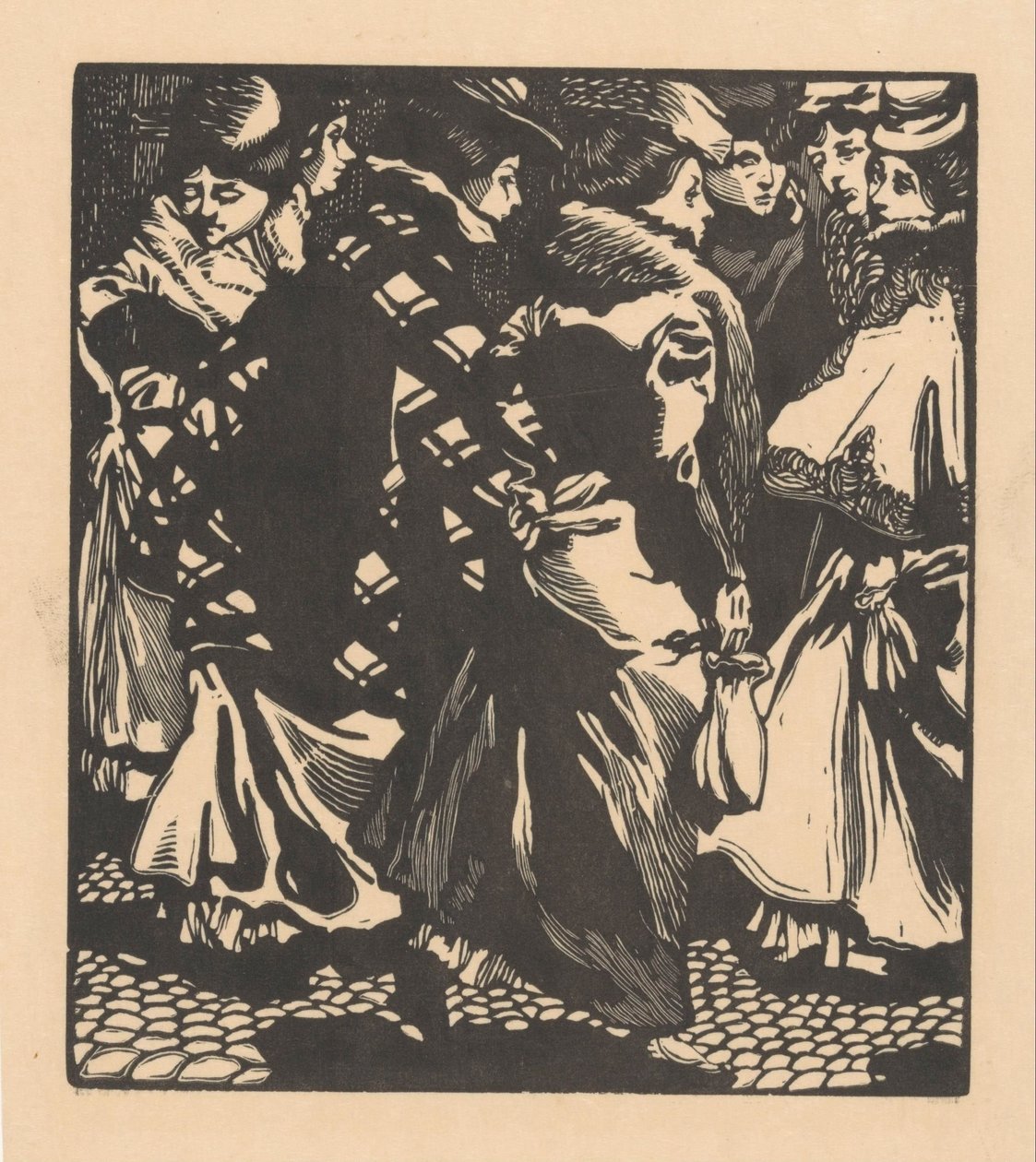 Siete mujeres en la calle de Johannes Josephus Aarts