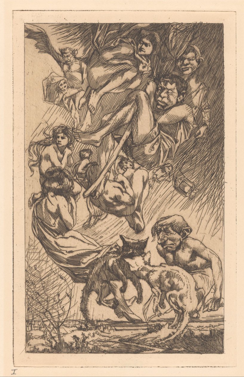 Personas flotantes, criaturas fantásticas y gatos de Johannes Josephus Aarts