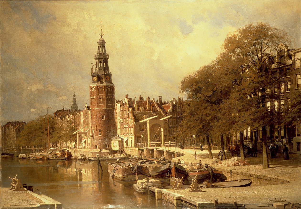 Vista del Mercado Kalk, Ámsterdam de Johannes Karel Christian Klinkenberg