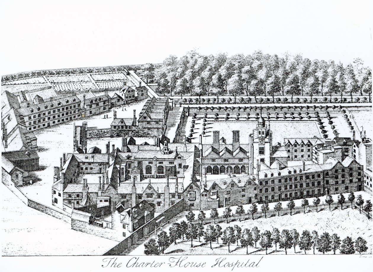 El Hospital Charterhouse, c.1720 de Johannes Kip