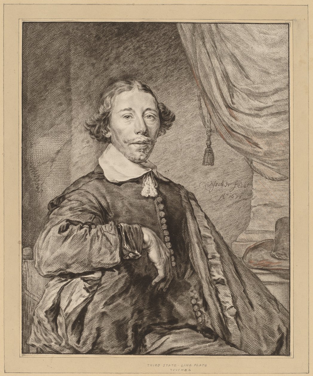 Retrato de un hombre sentado, 1771 de Johannes Kornlein
