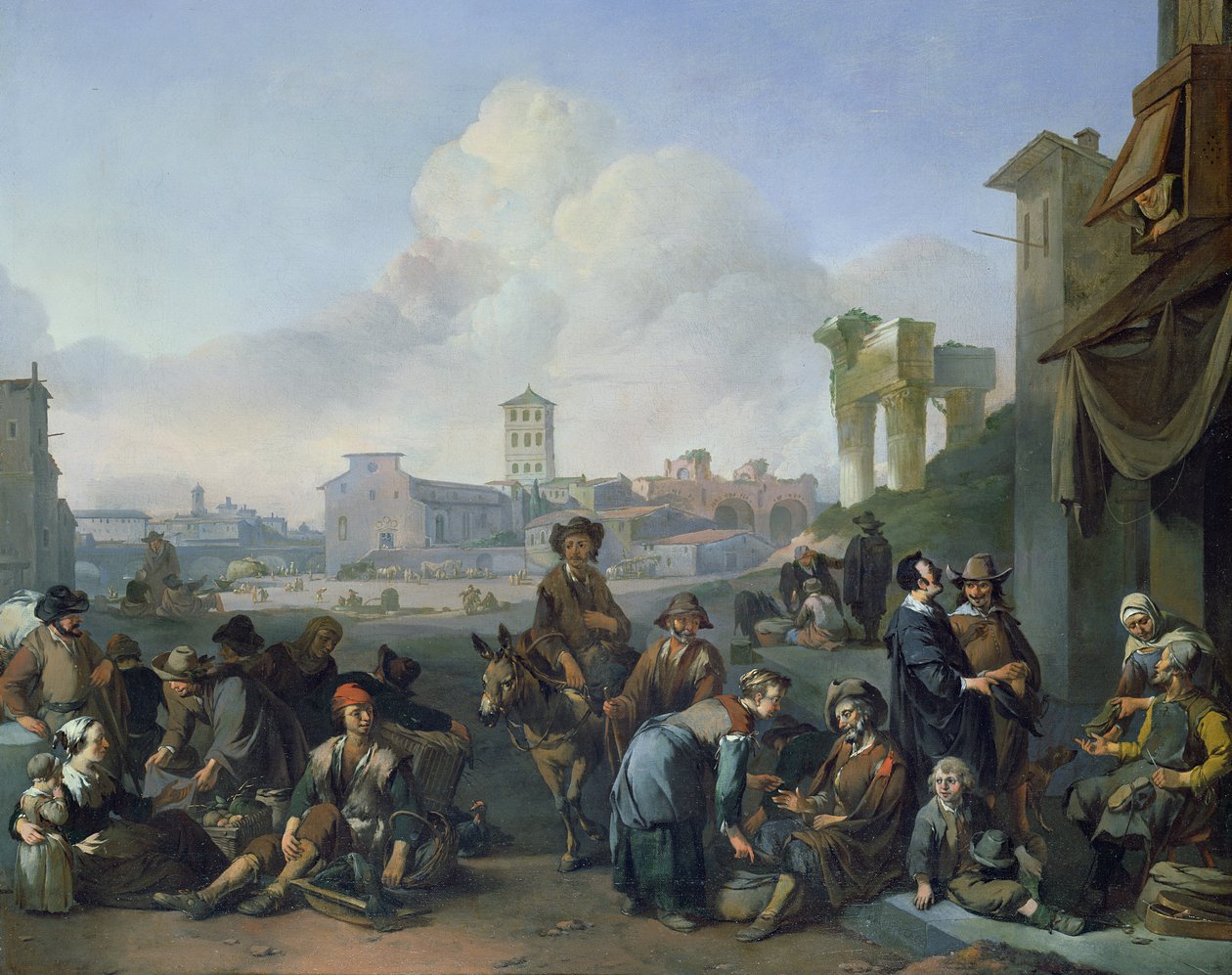 Una vista en Roma, 1668 de Johannes Lingelbach