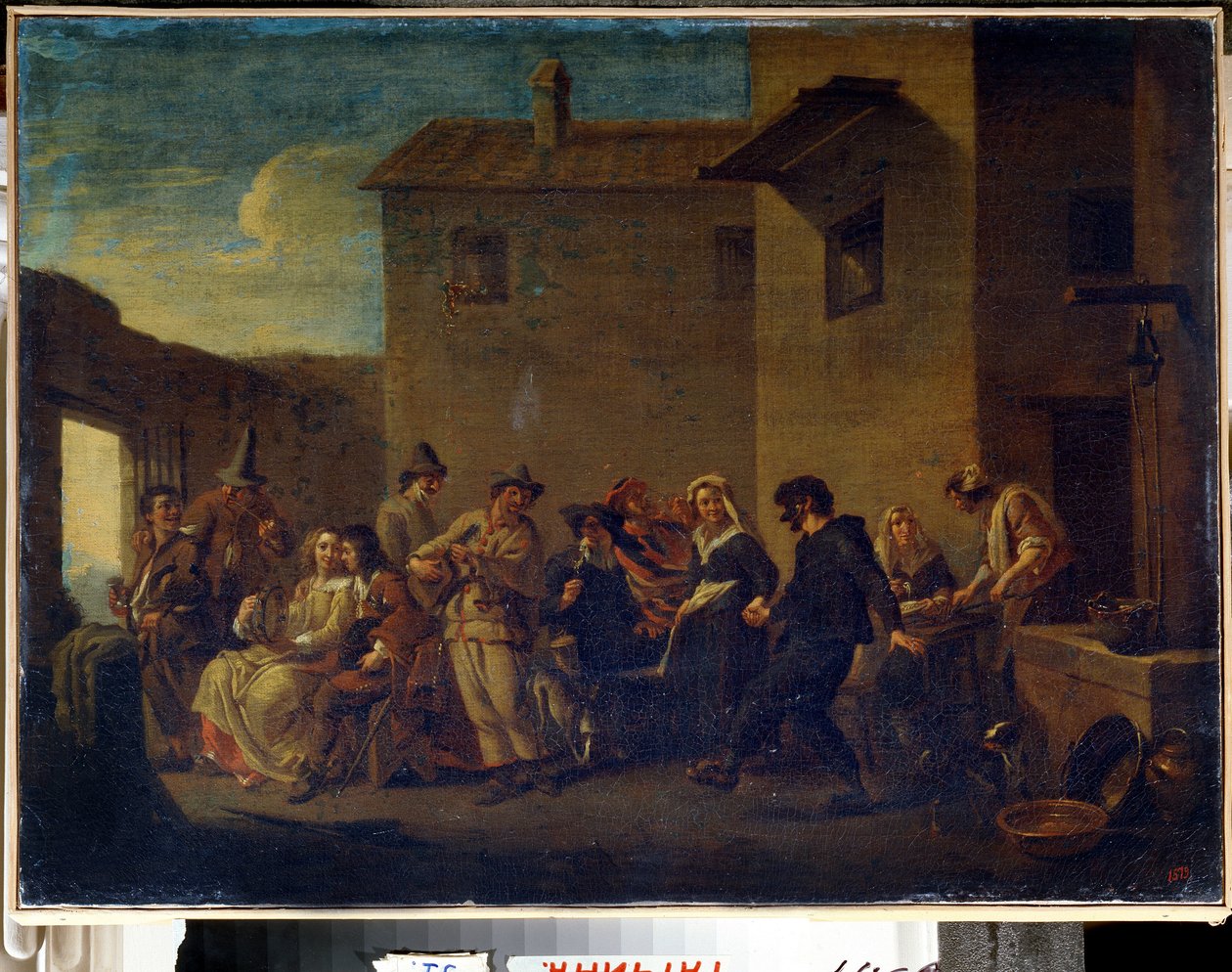 Carnaval de Venecia (Carnaval de Venecia). Pintura de Johannes Lingelbach de Johannes Lingelbach