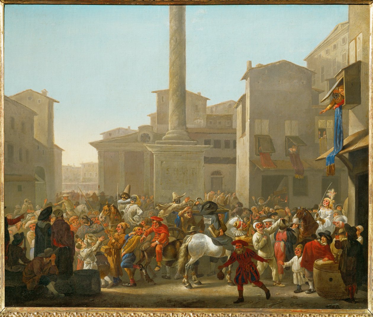 Carnaval en Roma (pintura sobre lienzo) de Johannes Lingelbach