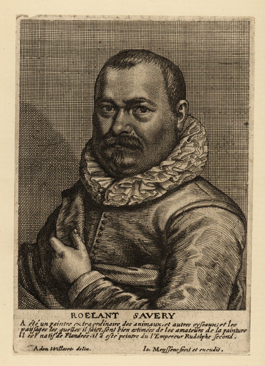 Retrato de Roelant Savery, pintor flamenco de la Edad de Oro holandesa de Johannes Meyssens