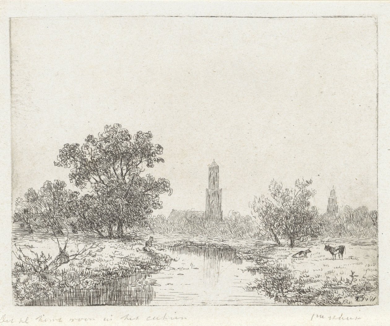 Vista de Utrecht (?) de Johannes Pieter van Wisselingh
