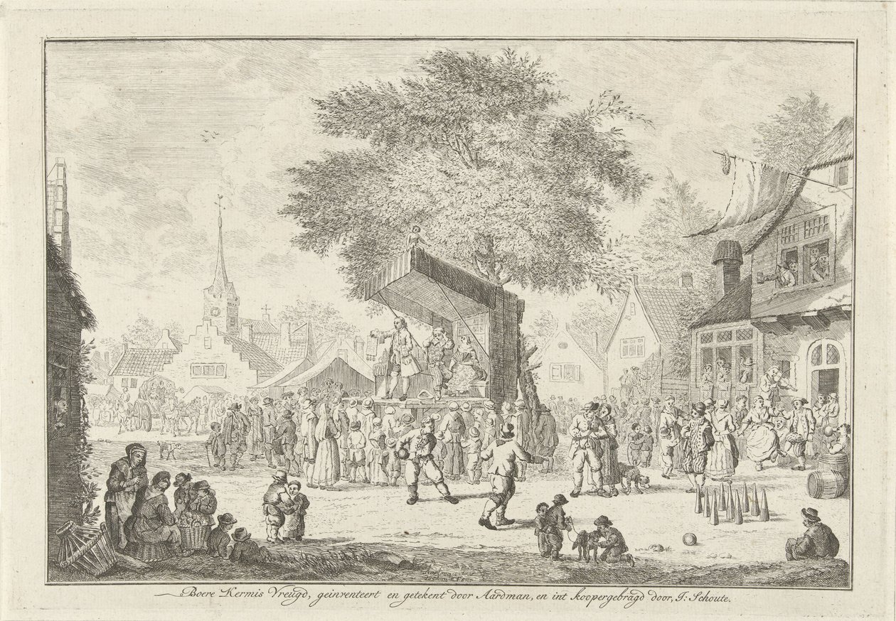 Feria del agricultor en el pueblo, hacia 1750 Farmer