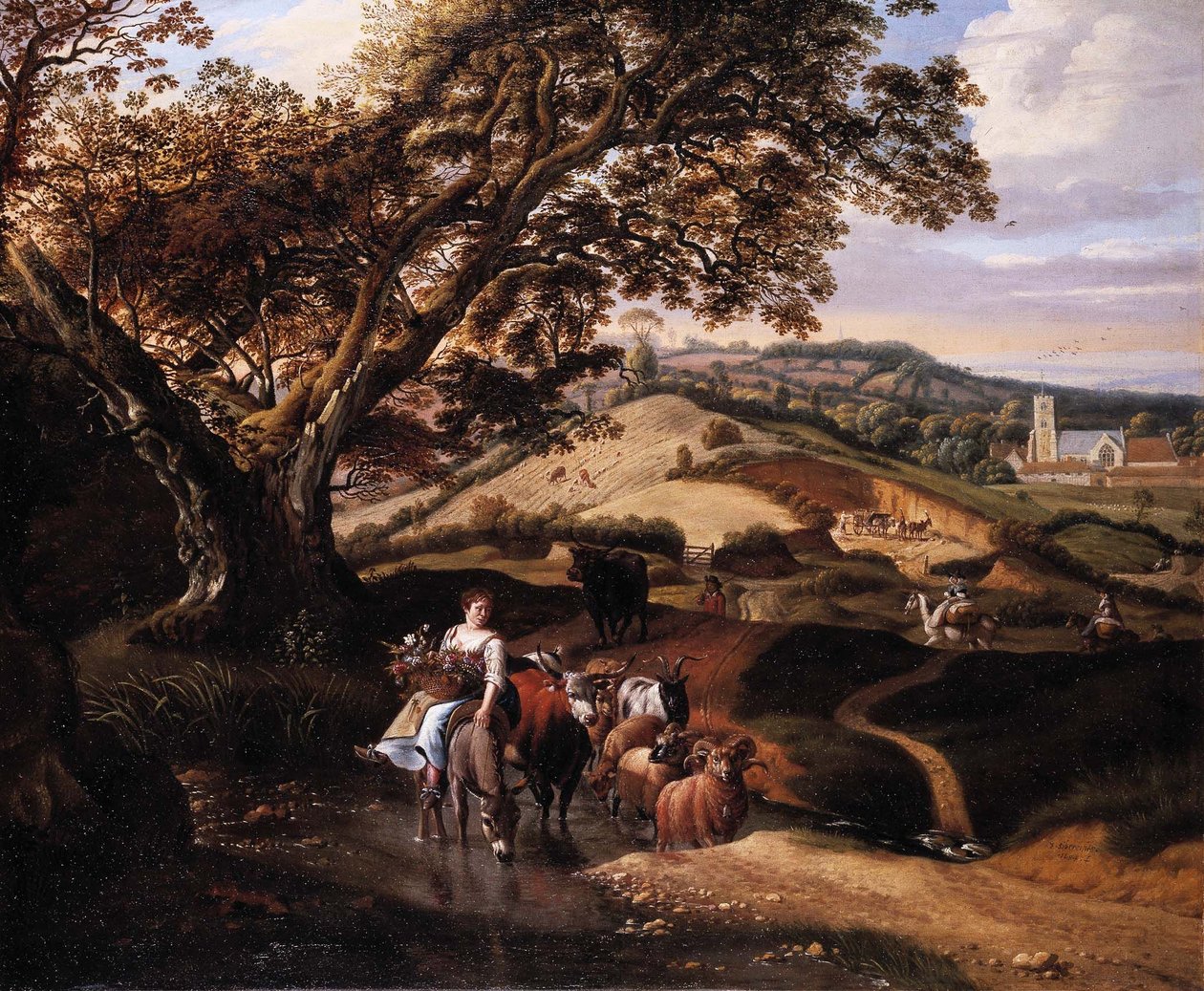 Un paisaje pastoral de Johannes Siberechts