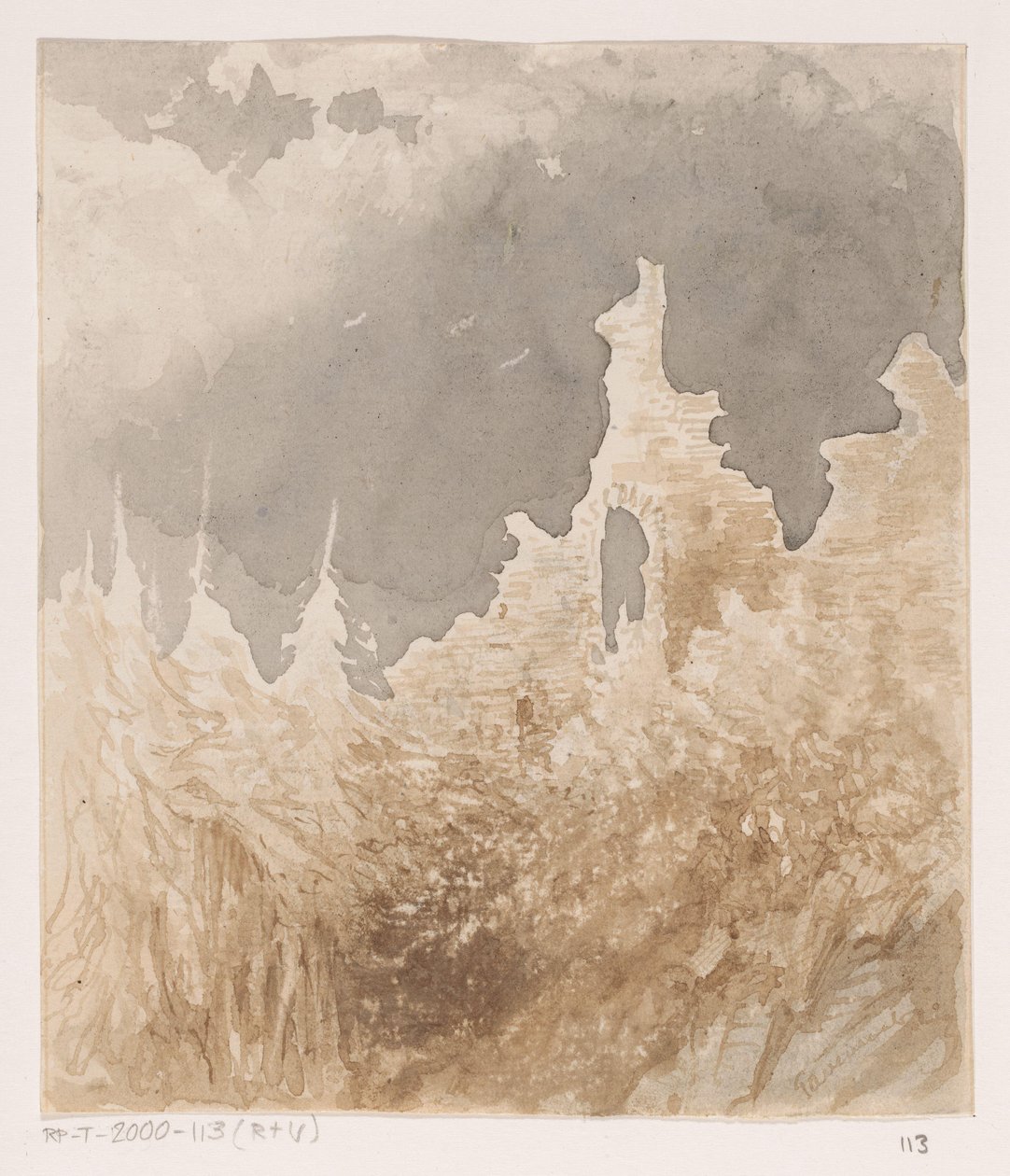 Ruina entre los árboles de Johannes Tavenraat (signed by artist)