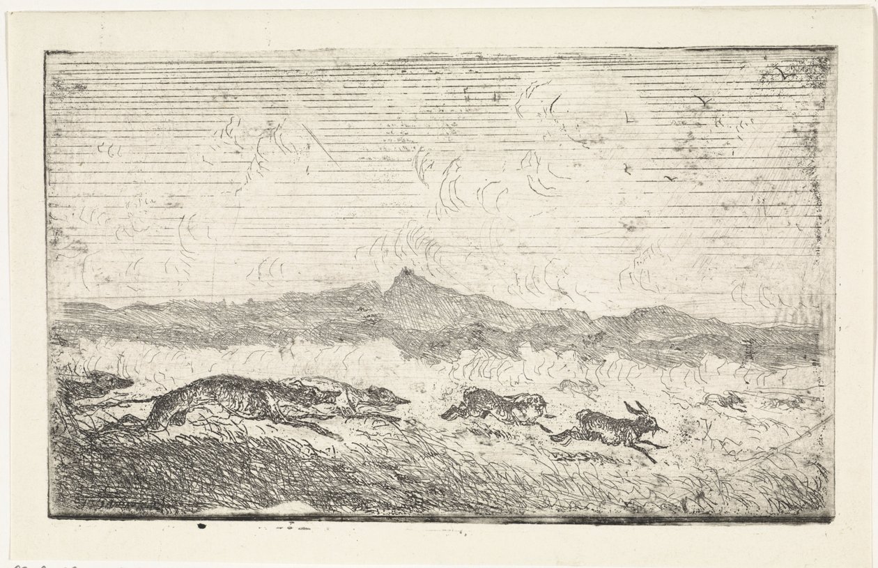 Caza de liebres de Johannes Tavenraat