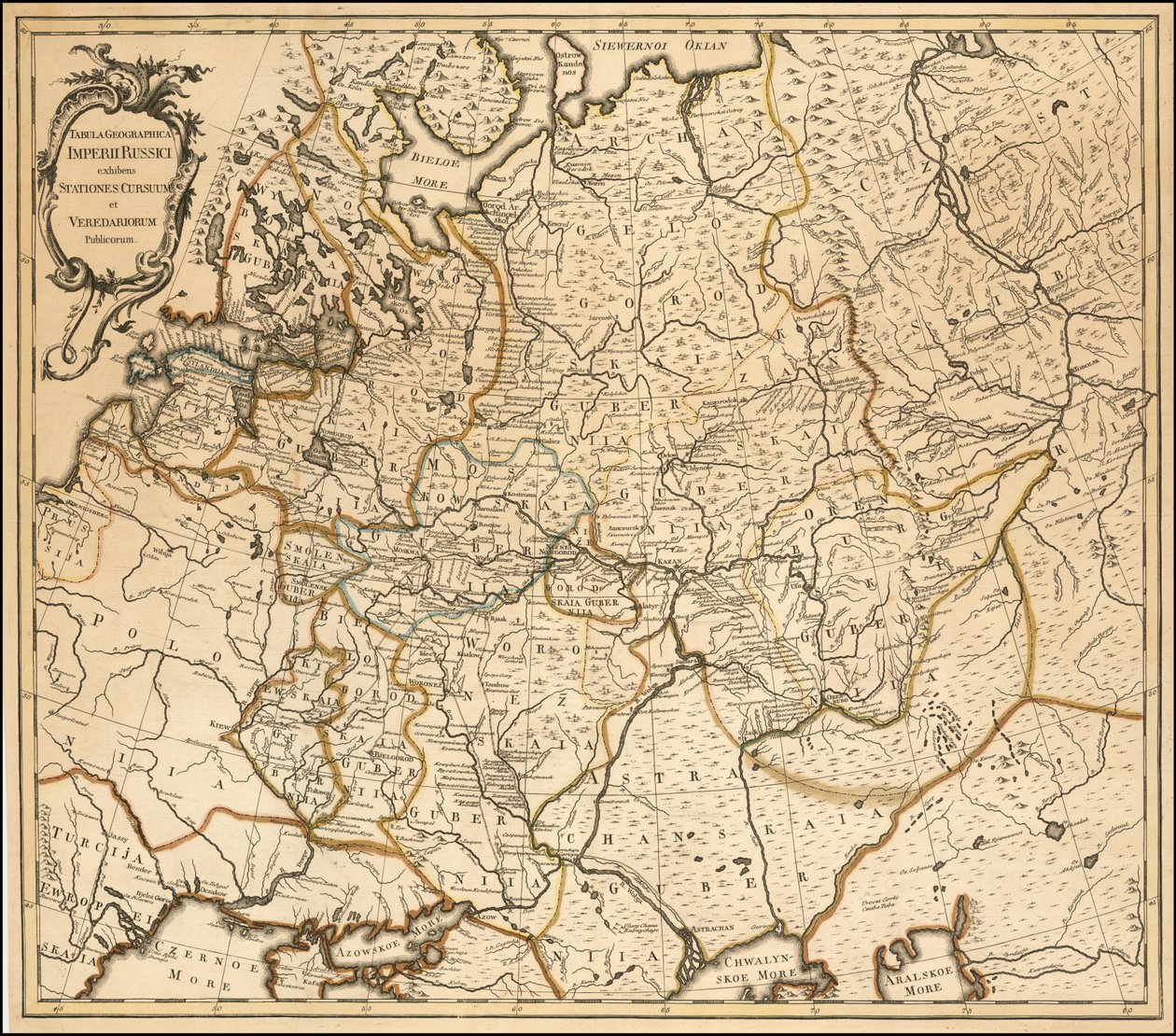 Mapa de Rusia de 1760 por Johannes Treskot de Johannes Treskot