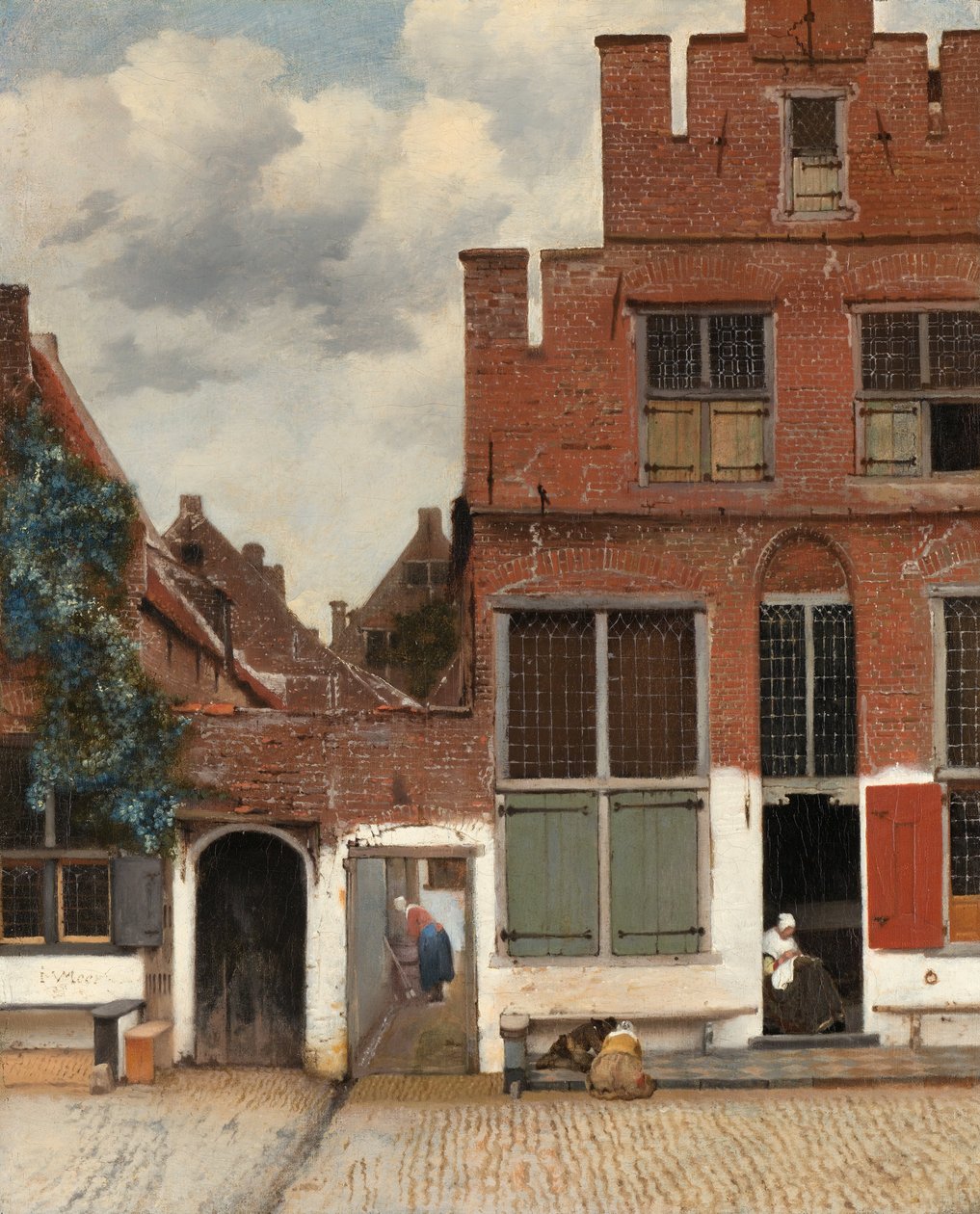 Holandés: Vista de las casas de Delft, conocidas como "La calle pequeña" Vista de las casas de Delft, conocidas como "La calle pequeña de Johannes Vermeer