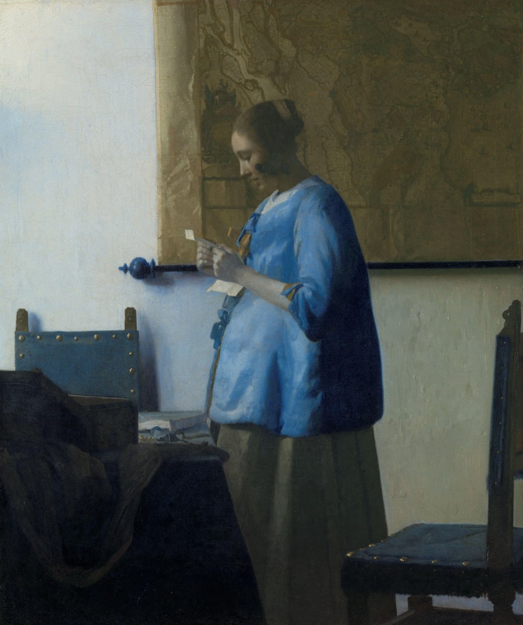 Mujer de azul leyendo una carta
Mujer leyendo una carta de Johannes Vermeer