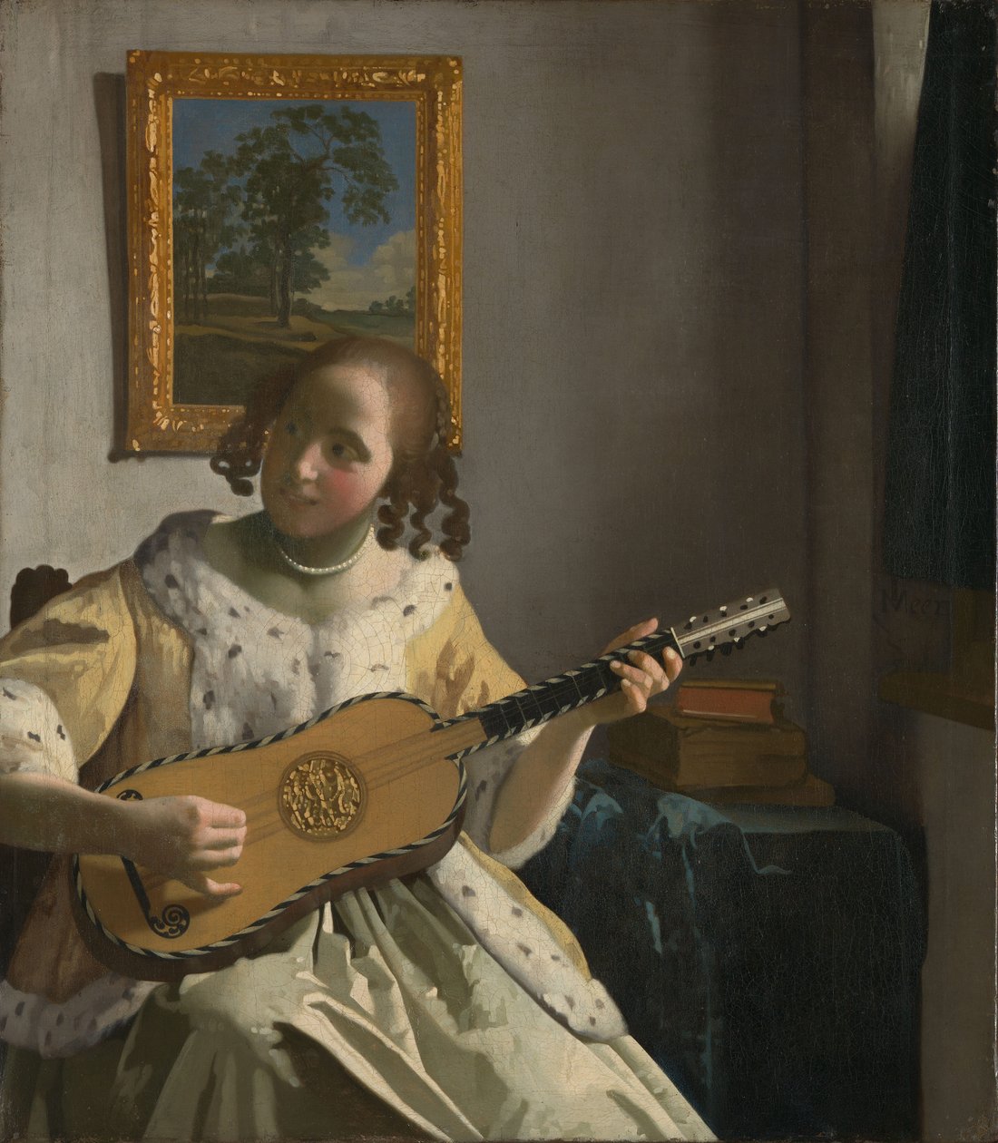 Mujer joven tocando una guitarra[1].
Título(s) alternativo(s):  

La guitarrista.[2] de Johannes Vermeer