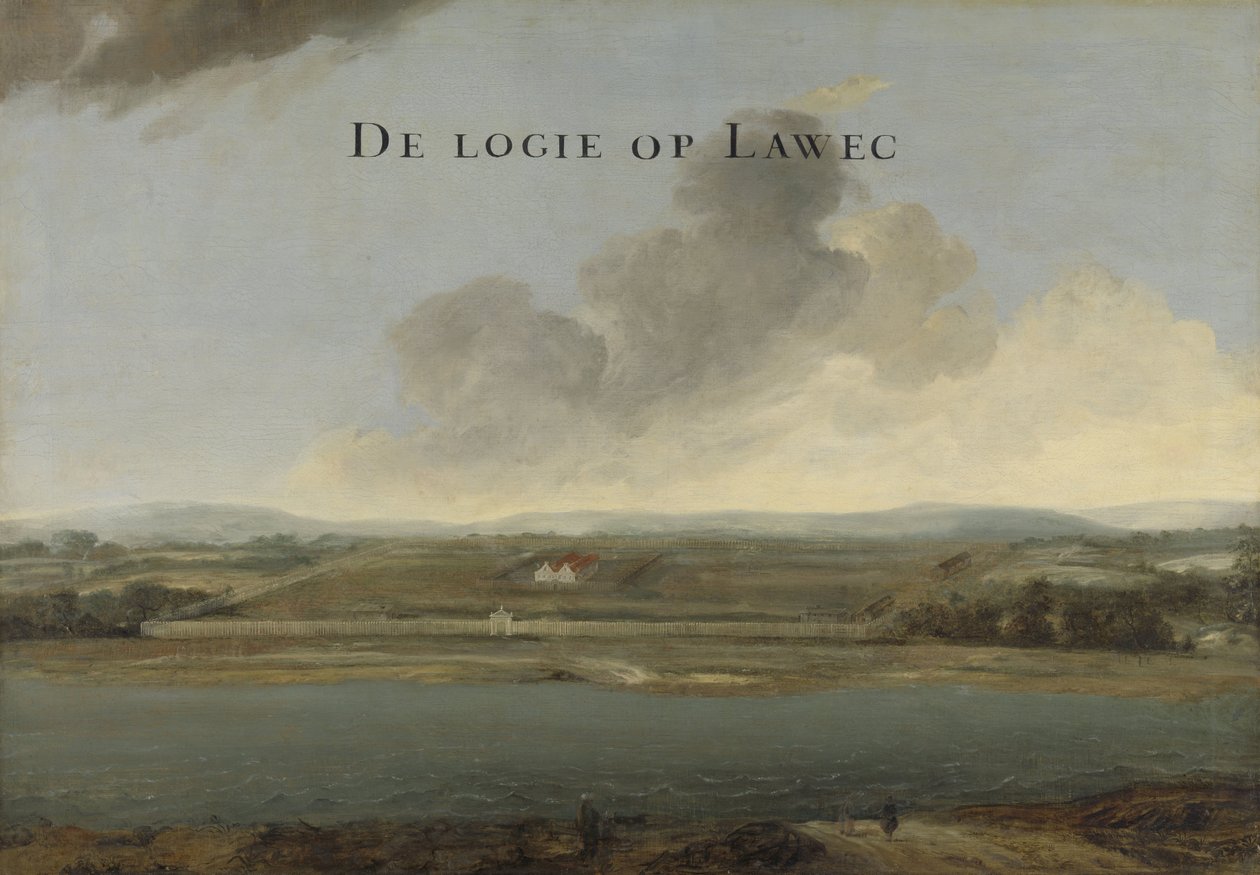 Dos visiones de los puestos comerciales de la Compañía Holandesa de las Indias Orientales: Lawec en Camboya y Banda en las Molucas del Sur
Vista del asentamiento holandés de Lawec en Camboya de Johannes Vinckboons (attributed to)