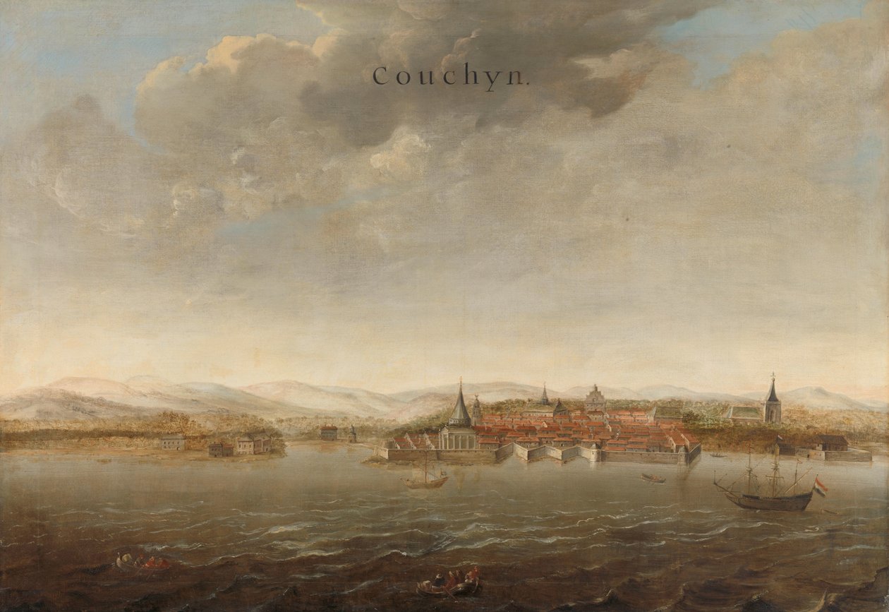 Vista de Cochin en la costa Malabar de la India
Vista de Cochin en la costa Malabar de la India
Couchyn (título en el objeto) de Johannes Vinckboons (attributed to)