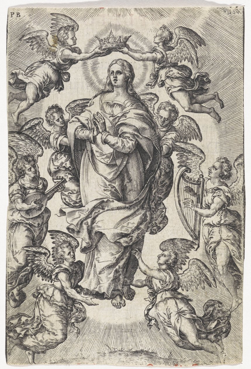 Asunción de María de Johannes Wierix