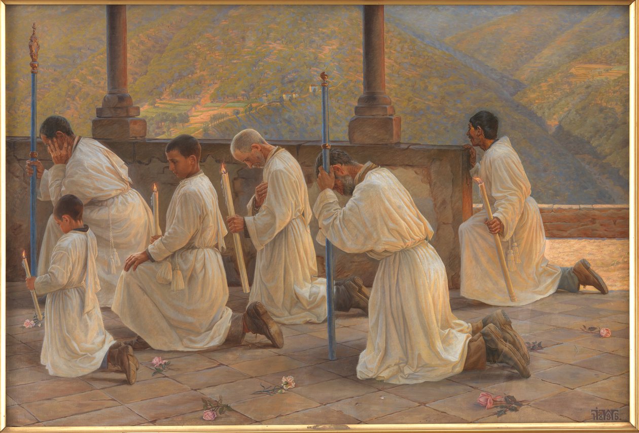 Oración por la lluvia. Procesión en los Apeninos de Johannes Wilhjelm