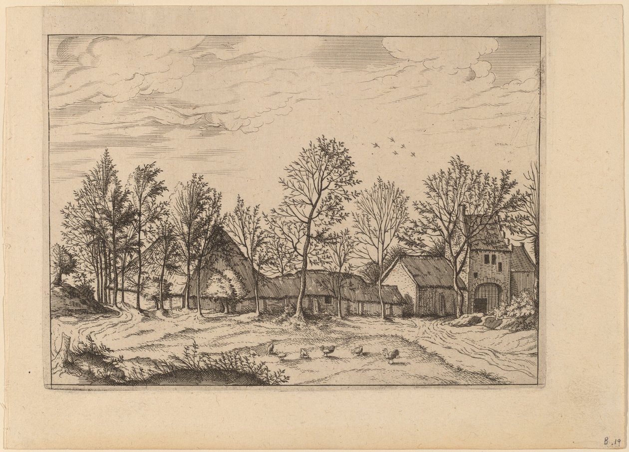 Granja con portal de Johannes and Lucas van Doetechum after Master of the Small Landscapes