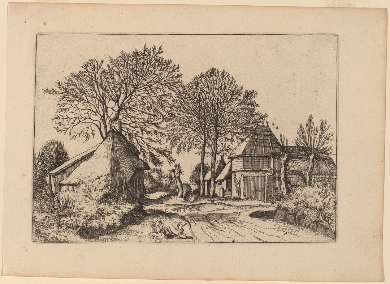 Camino con Granero y Cabañas de Johannes and Lucas van Doetechum after Master of the Small Landscapes
