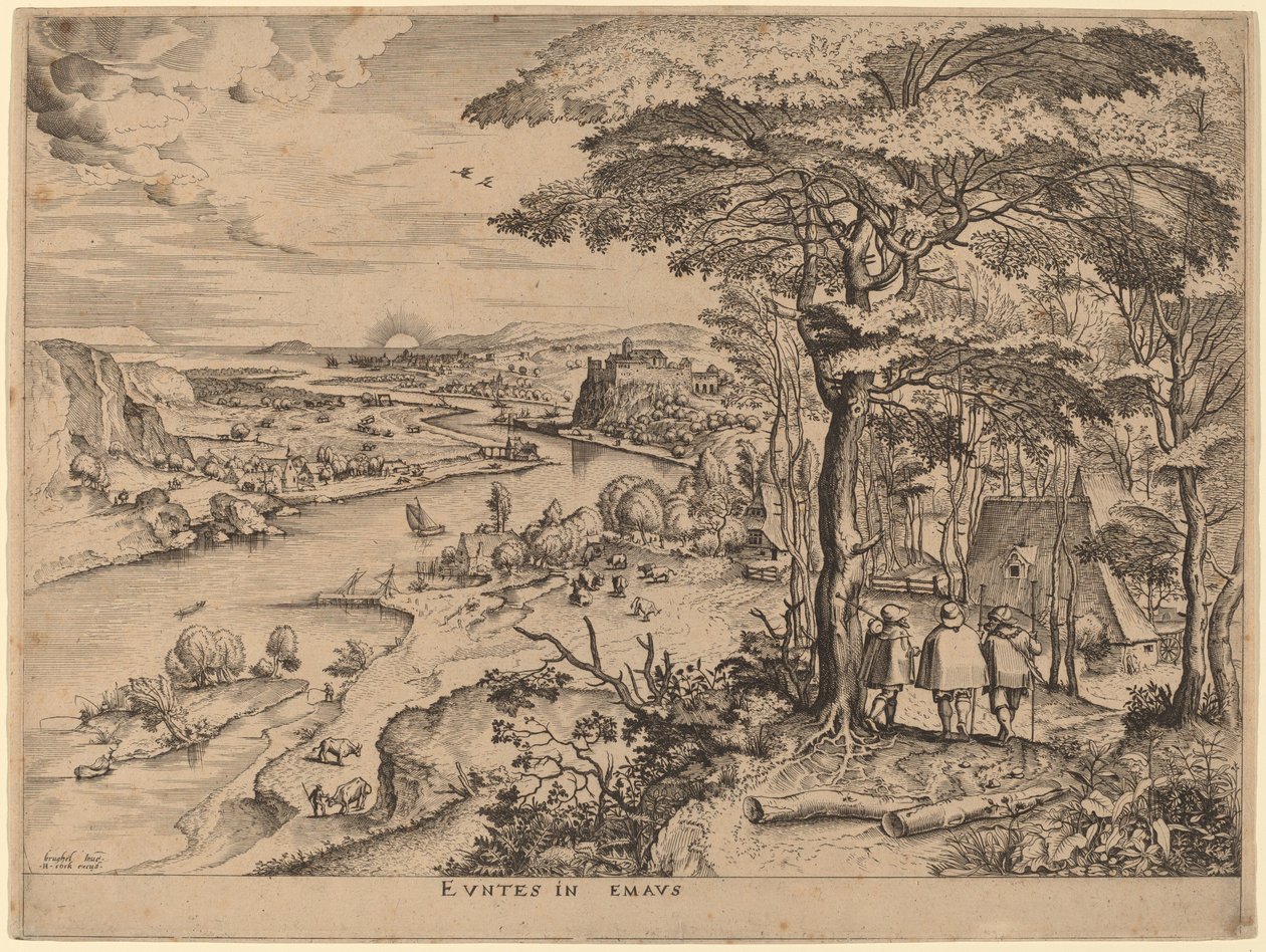 Euntes in Emaus de Johannes and Lucas van Doetechum after Pieter Bruegel the Elder
