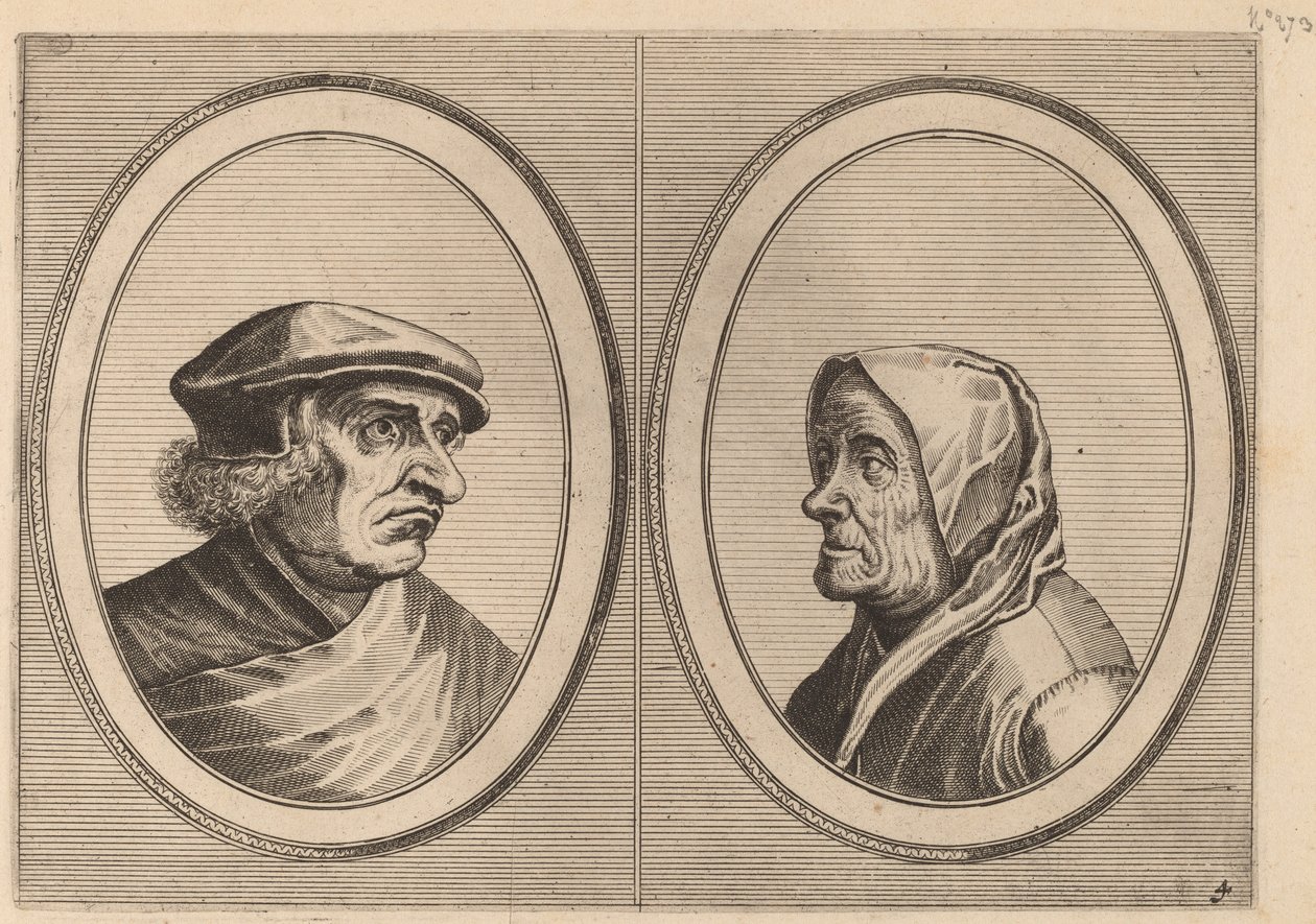 "Joris Ysegrim" y "Quastighe Jopje" de Johannes and Lucas van Doetechum after Pieter Bruegel the Elder