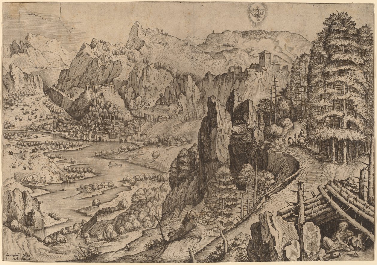 Magdalena penitente de Johannes and Lucas van Doetechum after Pieter Bruegel the Elder