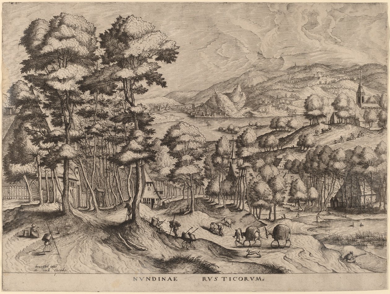 Mercado rústico de Johannes and Lucas van Doetechum after Pieter Bruegel the Elder
