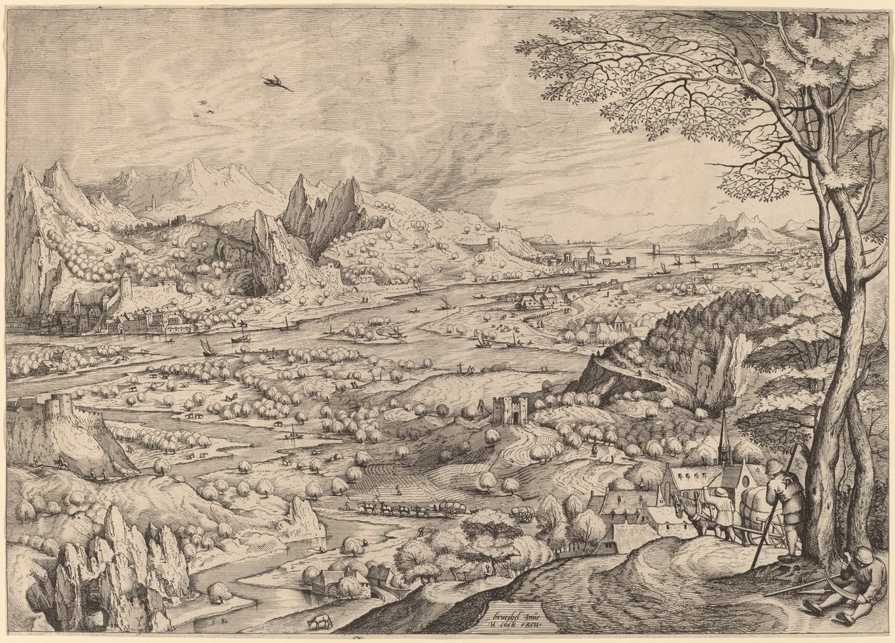 Solicitudo Rustica (Preocupaciones rústicas) de Johannes and Lucas van Doetechum after Pieter Bruegel the Elder
