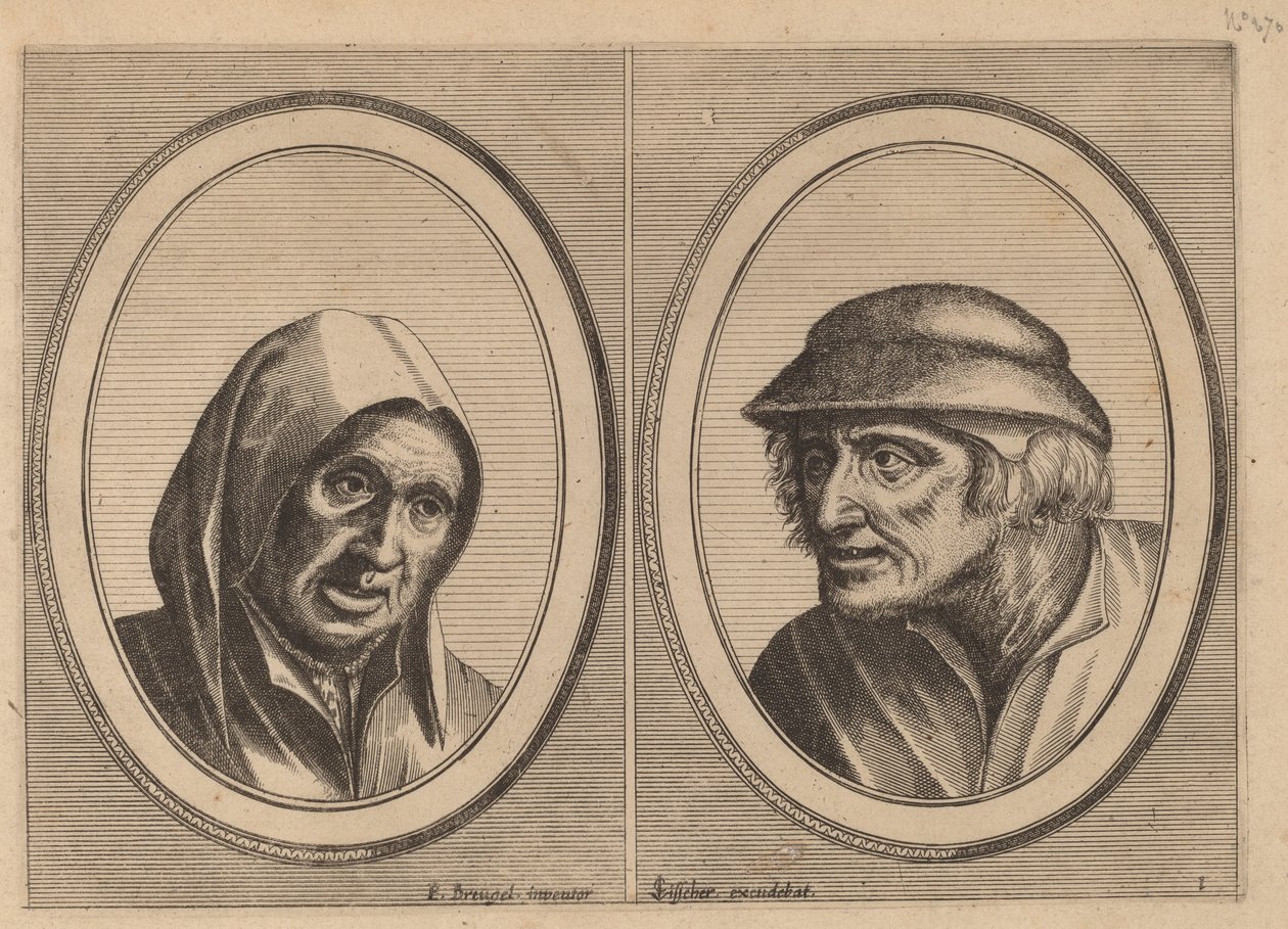 "Susanna Smuls" y "Leuye Joost" de Johannes and Lucas van Doetechum after Pieter Bruegel the Elder
