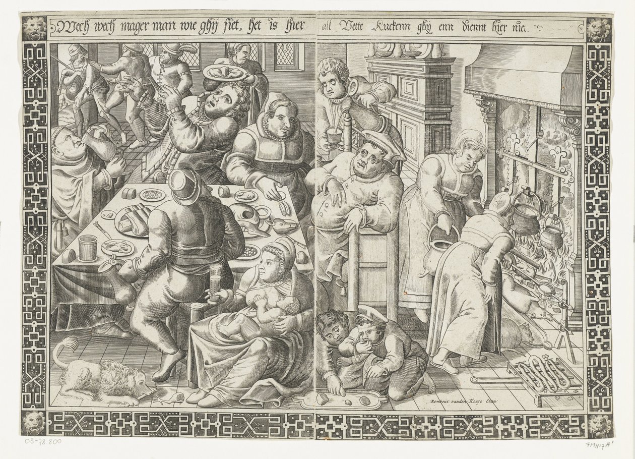 la cocina grasienta de Johannes of Lucas van Doetechum