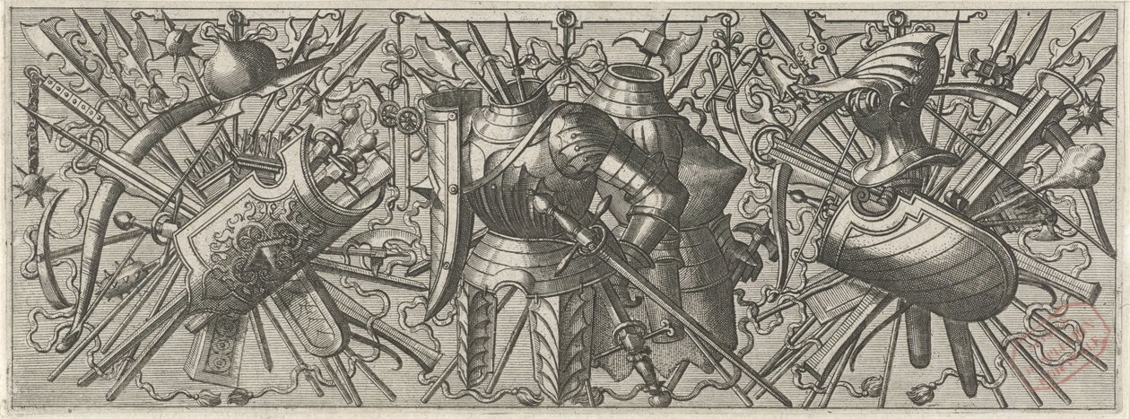 Papas fritas con twee kurassen Panoplia sev armamentarium… (título de la serie) de Johannes of Lucas van Doetechum