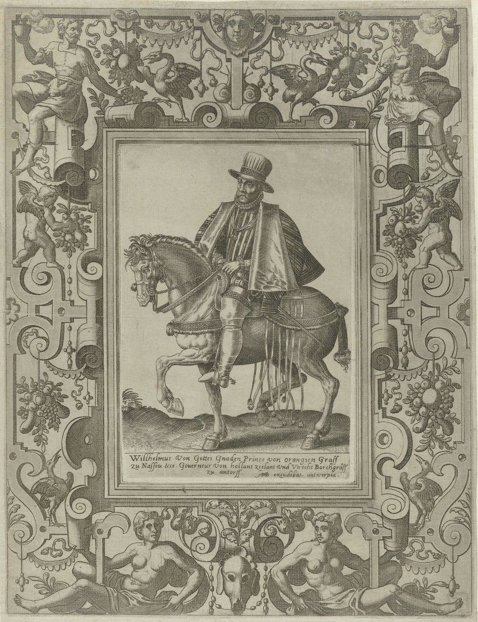 Retrato ecuestre de Guillermo I, Príncipe de Orange de Johannes of Lucas van Doetechum