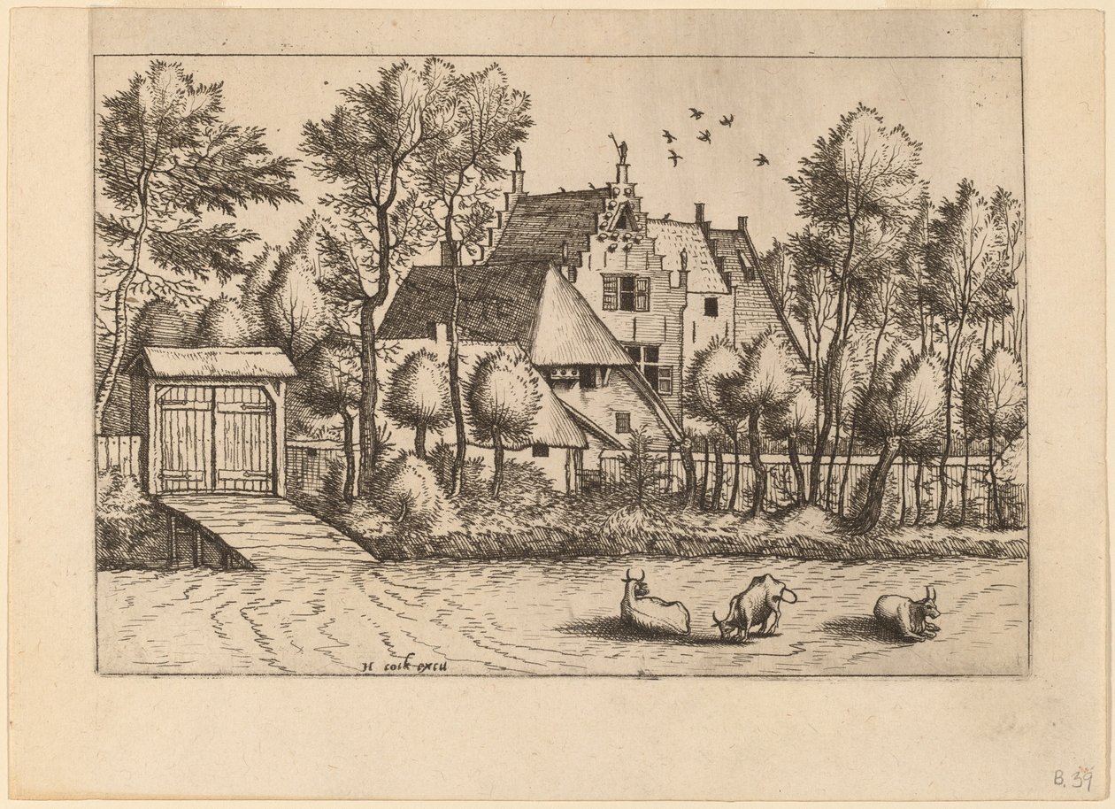 Casa de Campo con un Foso de Johannes van Doetechum, the Elder and Lucas