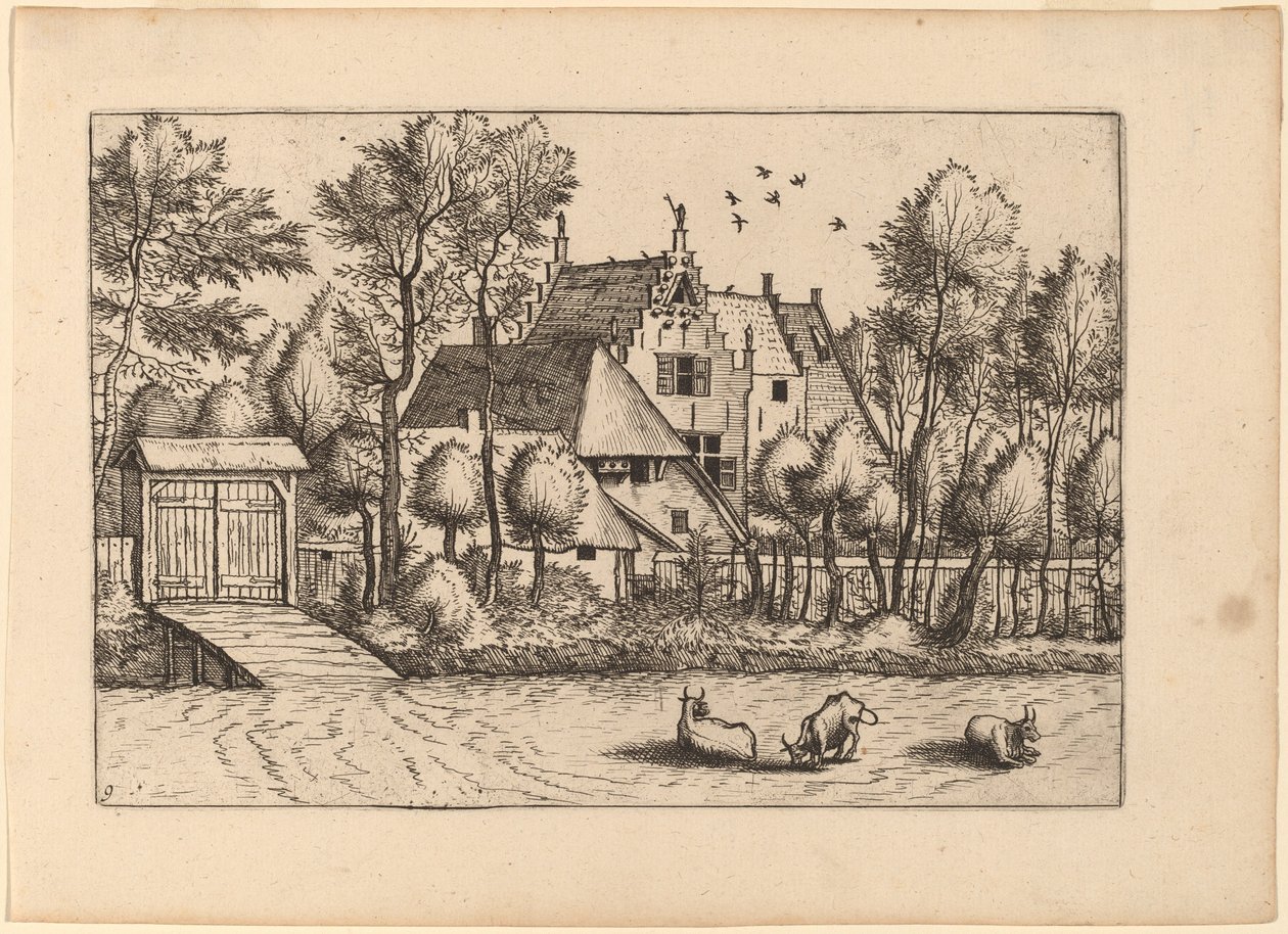 Casa de Campo con un Foso de Johannes van Doetechum, the Elder and Lucas