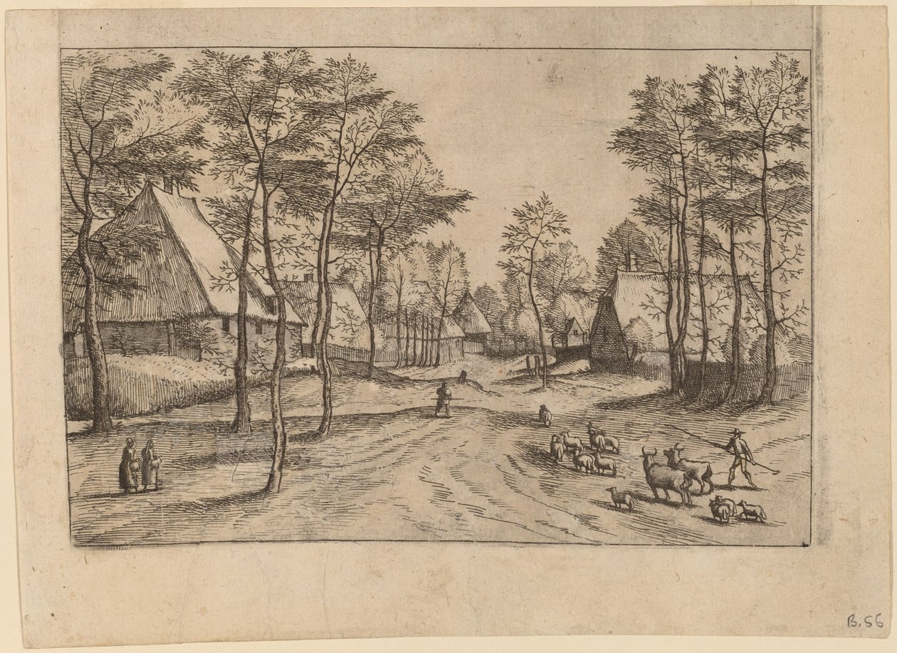 Calle del pueblo de Johannes van Doetechum, the Elder and Lucas